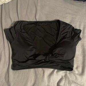 Black bikini bathing suit top